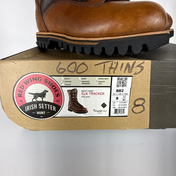 Irish Setter Elk Tracker 882 Men Hunting Boots 600g Insulated Brown Leather 8 E2 - Picture 12 of 16